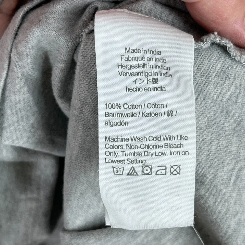 J.Crew Shirt Mens XL Gray Heather Slim Fit Washed Cotton Tee Preppy Everyday